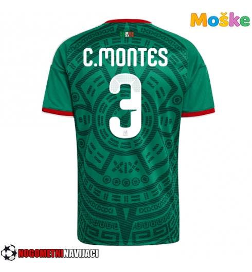 Moške Nogometnih dresov Mehika Cesar Montes #3 Domači SP 2026 Kratki rokavi Moške Nogometnih dresov Mehika Cesar Montes #3 Domači SP 2026 Kratki rokavi